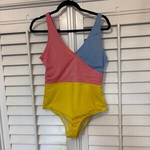 Crane Multi Color One Piece Swim Suit Size Large‎